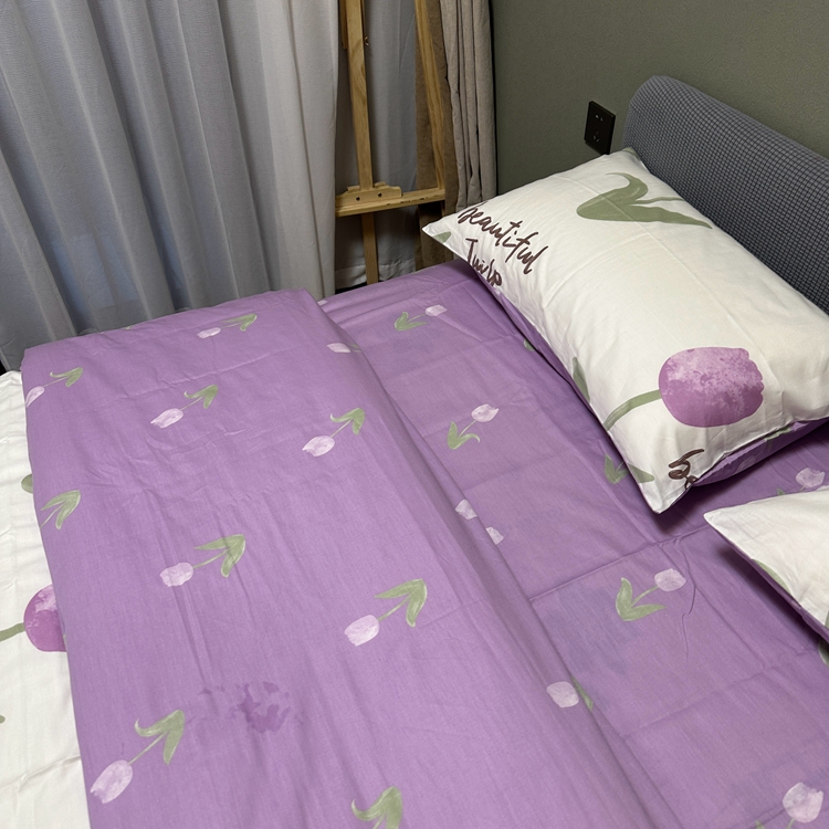 91家纺网 家纺一手货源 找家纺 N先生 2023新款全棉13372卡通小清新系列四件套 漫漫花香