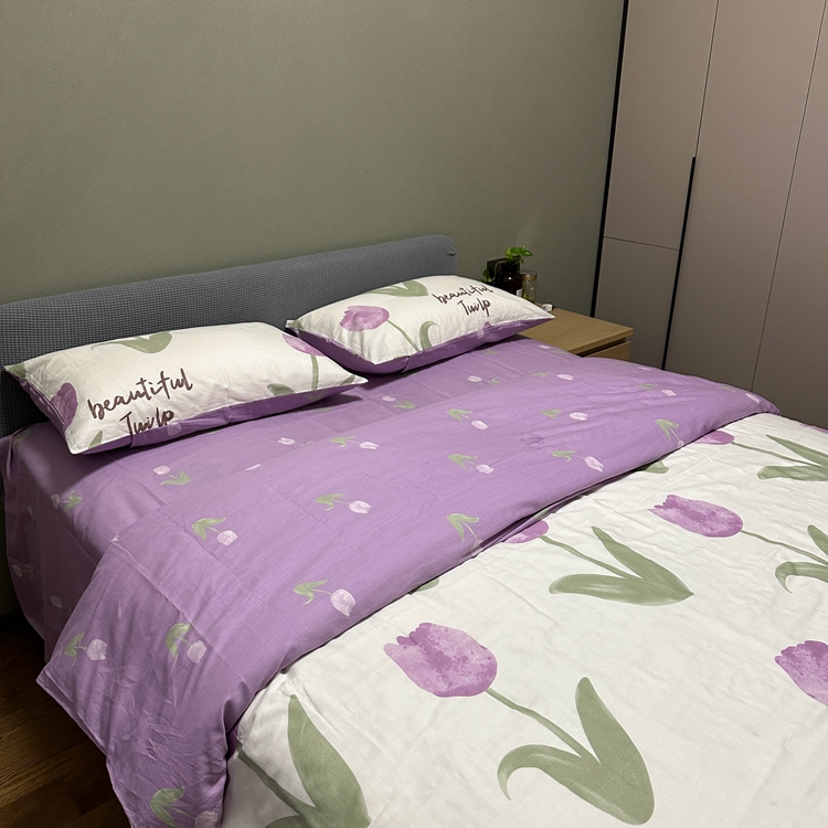 91家纺网 家纺一手货源 找家纺 N先生 2023新款全棉13372卡通小清新系列四件套 漫漫花香