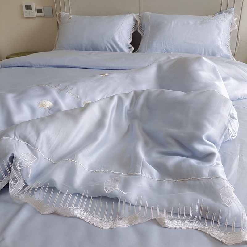 91家纺网 家纺一手货源 找家纺 （总）曼布缇2025新款春夏新品100S莱赛尔天丝四件套-流金岁月