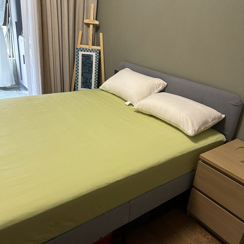 91家纺网 家纺一手货源 找家纺 风向标 2023新款全棉大雁纹单床单 甘草绿