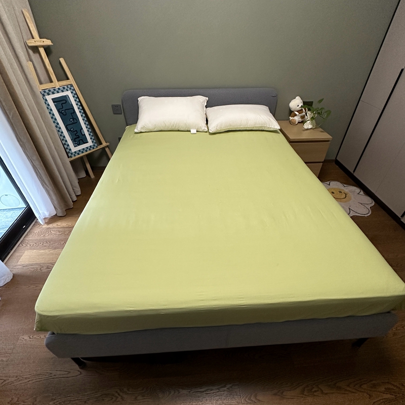 91家纺网 家纺一手货源 找家纺 风向标 2023新款全棉大雁纹单床单 甘草绿