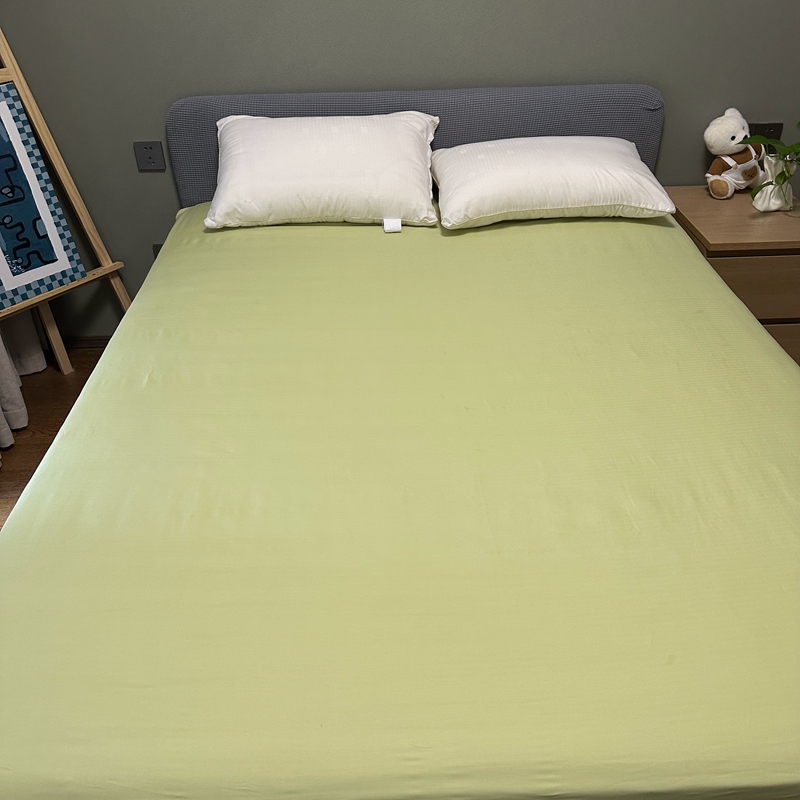 91家纺网 家纺一手货源 找家纺 风向标 2023新款全棉大雁纹单床单 甘草绿