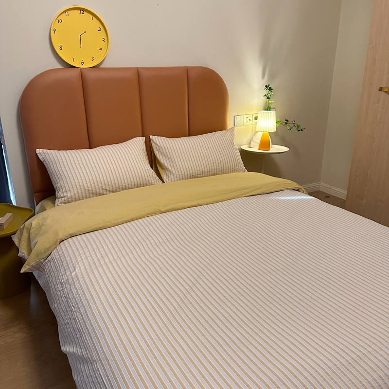 91家纺网 家纺一手货源 找家纺 （总）安莱 2023新款爆款水洗棉提花锦瑟基础款四件套