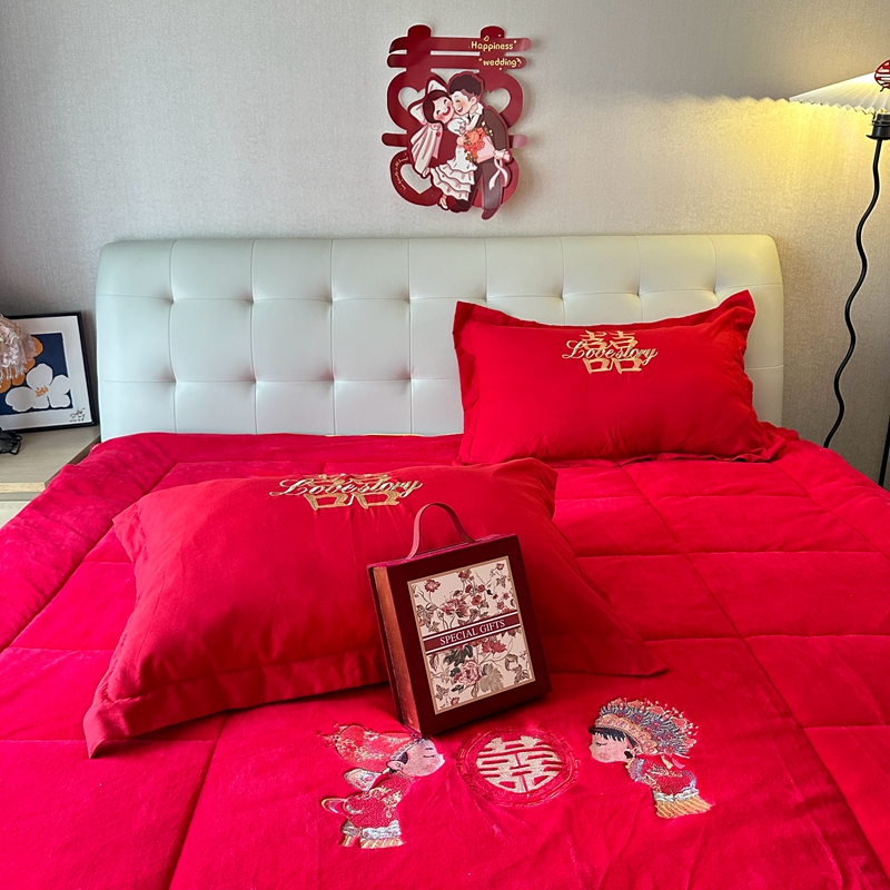 91家纺网 家纺一手货源 找家纺 （总）2025新款牛奶绒棉花婚庆床垫床褥大豆纤维