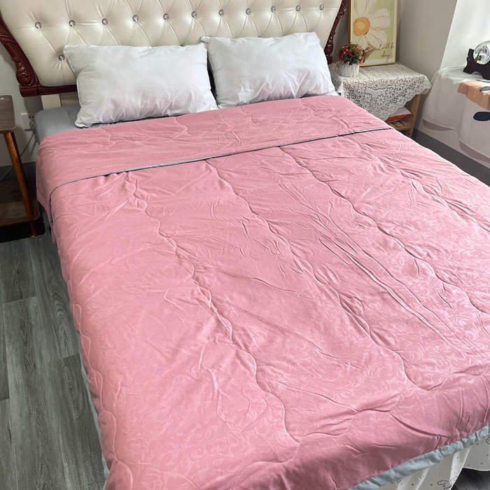 91家纺网 家纺一手货源 找家纺 壹张床 2025新款大豆纤维抗菌夏被夏凉被空调被被子被芯 豆沙