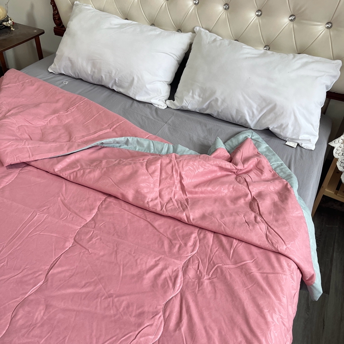 91家纺网 家纺一手货源 找家纺 壹张床 2025新款大豆纤维抗菌夏被夏凉被空调被被子被芯 豆沙