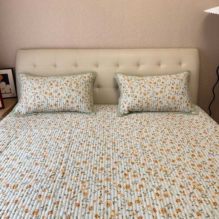 91家纺网 家纺一手货源 找家纺 美优兰 2023新款双面全棉水洗床盖 花屿