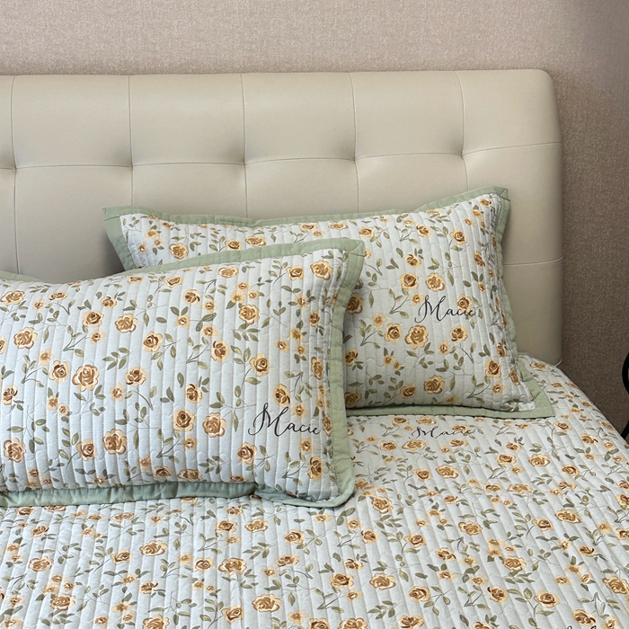 91家纺网 家纺一手货源 找家纺 美优兰 2023新款双面全棉水洗床盖 花屿