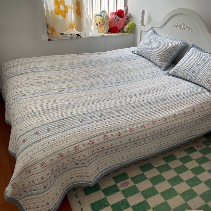 91家纺网 家纺一手货源 找家纺 美优兰 2023新款双面全棉水洗床盖 彼得堡