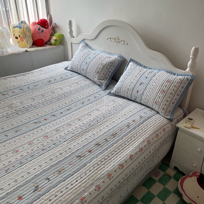 91家纺网 家纺一手货源 找家纺 美优兰 2023新款双面全棉水洗床盖 彼得堡