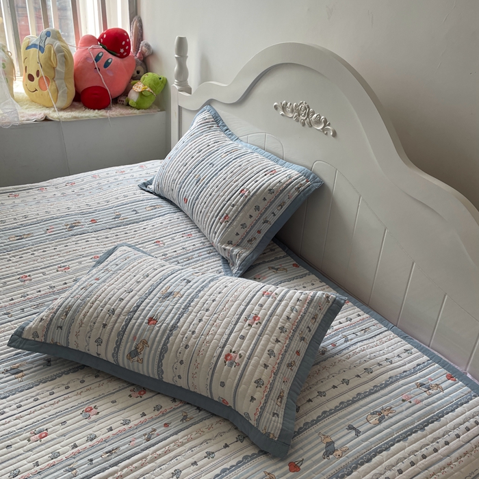 91家纺网 家纺一手货源 找家纺 美优兰 2023新款双面全棉水洗床盖 彼得堡