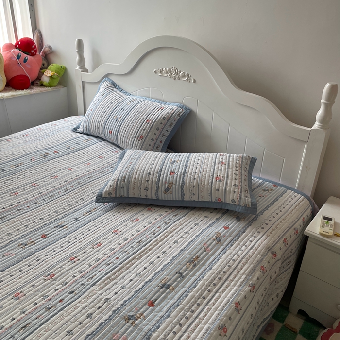 91家纺网 家纺一手货源 找家纺 美优兰 2023新款双面全棉水洗床盖 彼得堡