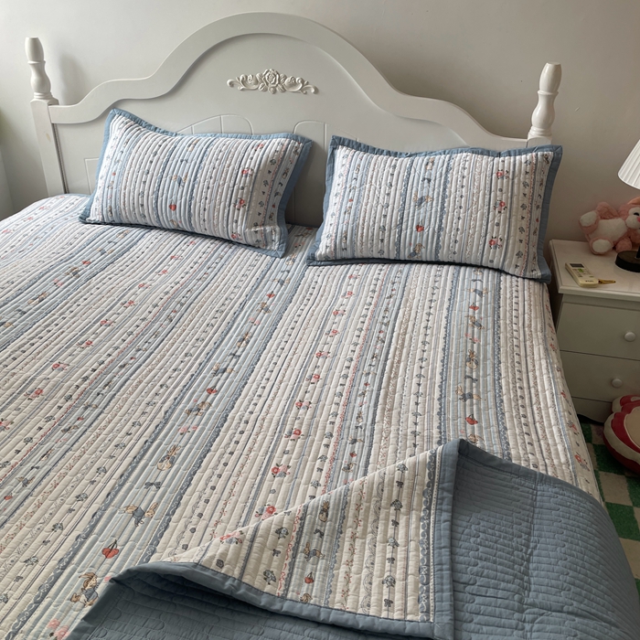 91家纺网 家纺一手货源 找家纺 美优兰 2023新款双面全棉水洗床盖 彼得堡