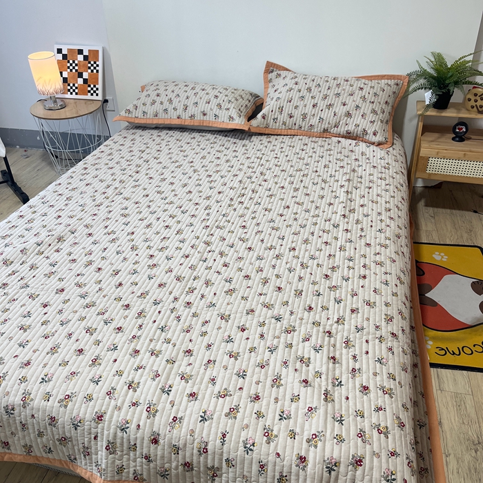 91家纺网 家纺一手货源 找家纺 美优兰 2023新款双面全棉水洗床盖 尤美