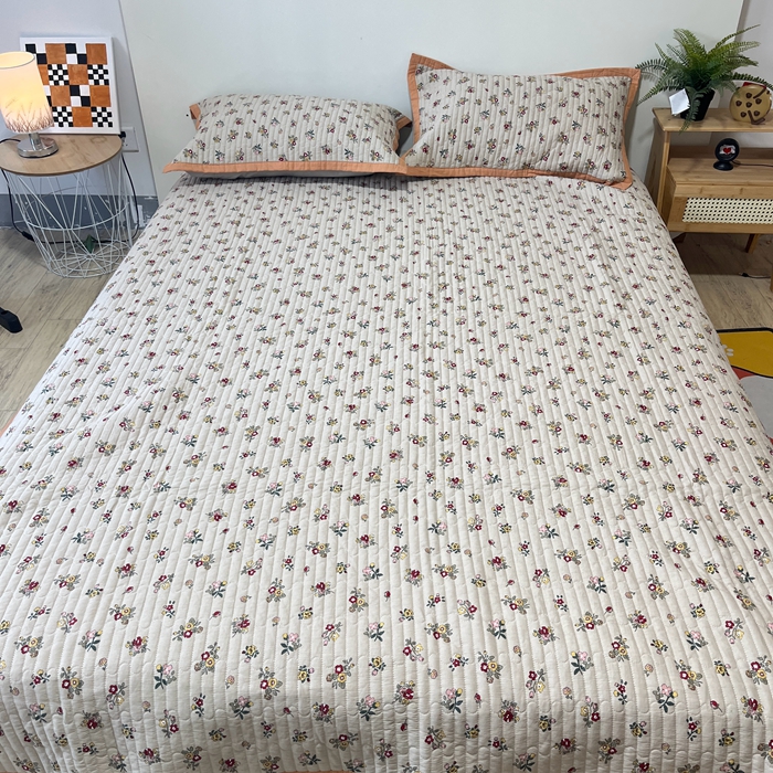 91家纺网 家纺一手货源 找家纺 美优兰 2023新款双面全棉水洗床盖 尤美