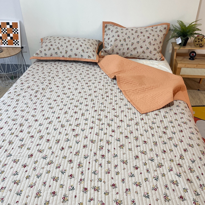 91家纺网 家纺一手货源 找家纺 美优兰 2023新款双面全棉水洗床盖 尤美