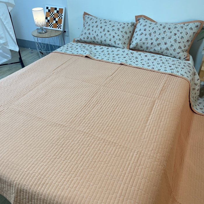 91家纺网 家纺一手货源 找家纺 美优兰 2023新款双面全棉水洗床盖 尤美