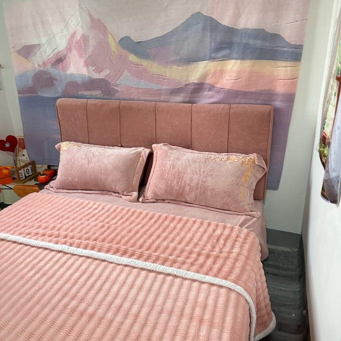 91家纺网 家纺一手货源 找家纺 法澳 2024新款A类仿兔毛绒300克牛奶绒多功能盖毯空调毯毛毯