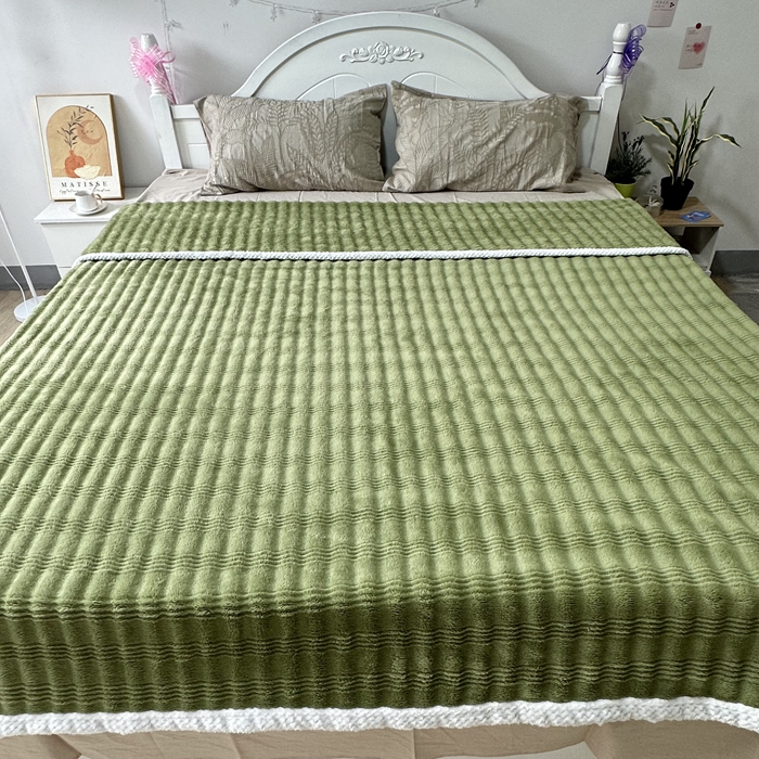 91家纺网 家纺一手货源 找家纺 法澳 2024新款A类仿兔毛绒300克牛奶绒多功能盖毯空调毯毛毯