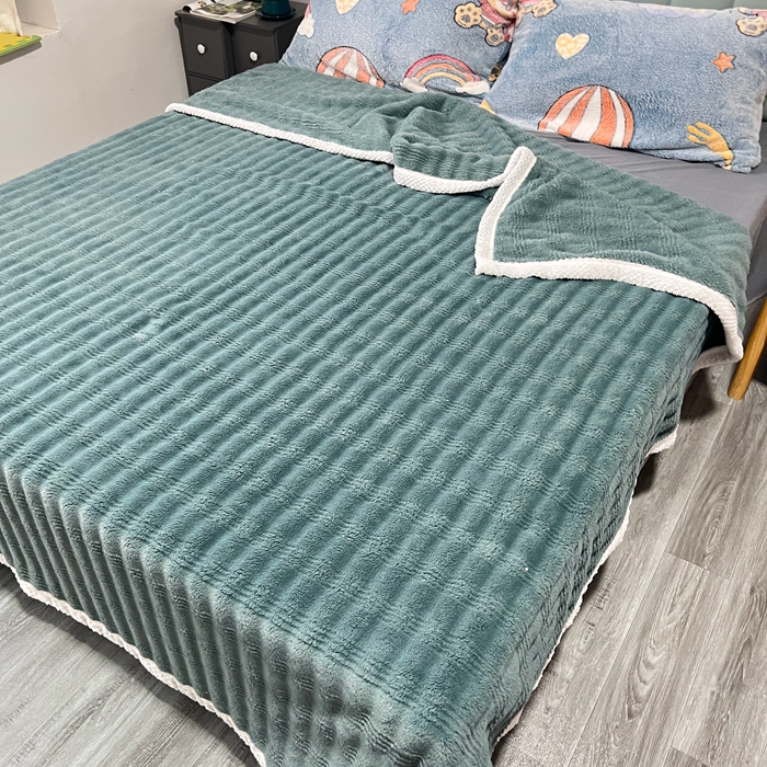 91家纺网 家纺一手货源 找家纺 法澳 2024新款A类仿兔毛绒300克牛奶绒多功能盖毯空调毯毛毯