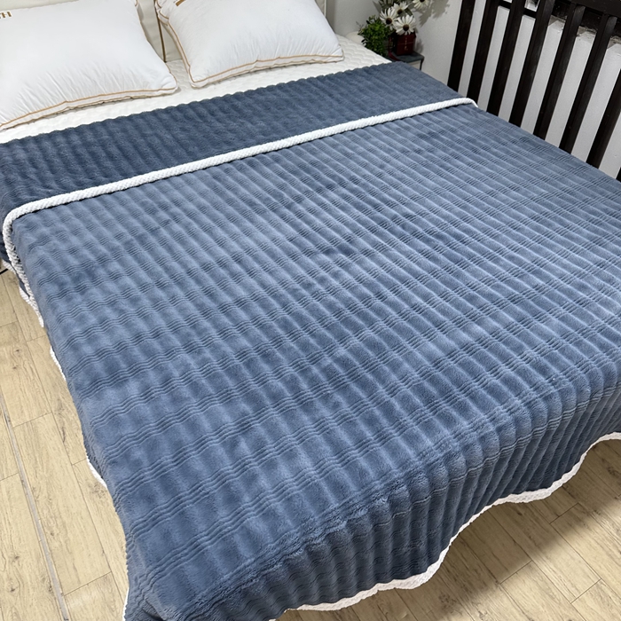 91家纺网 家纺一手货源 找家纺 法澳 2024新款A类仿兔毛绒300克牛奶绒多功能盖毯空调毯毛毯