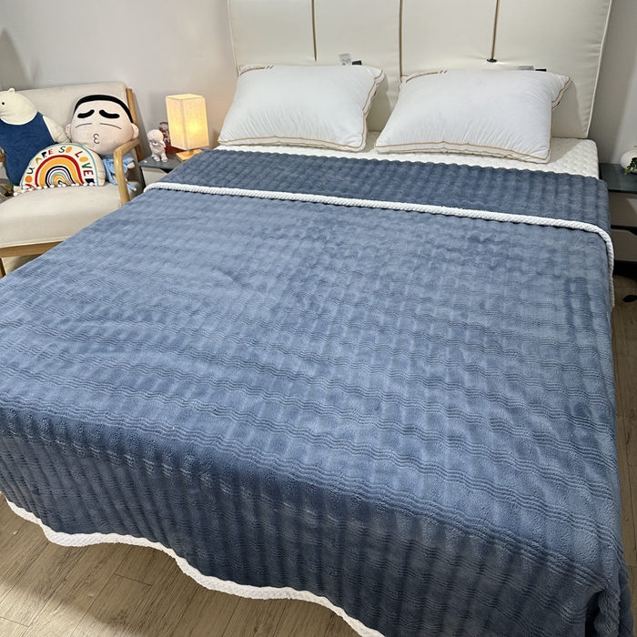 91家纺网 家纺一手货源 找家纺 法澳 2024新款A类仿兔毛绒300克牛奶绒多功能盖毯空调毯毛毯