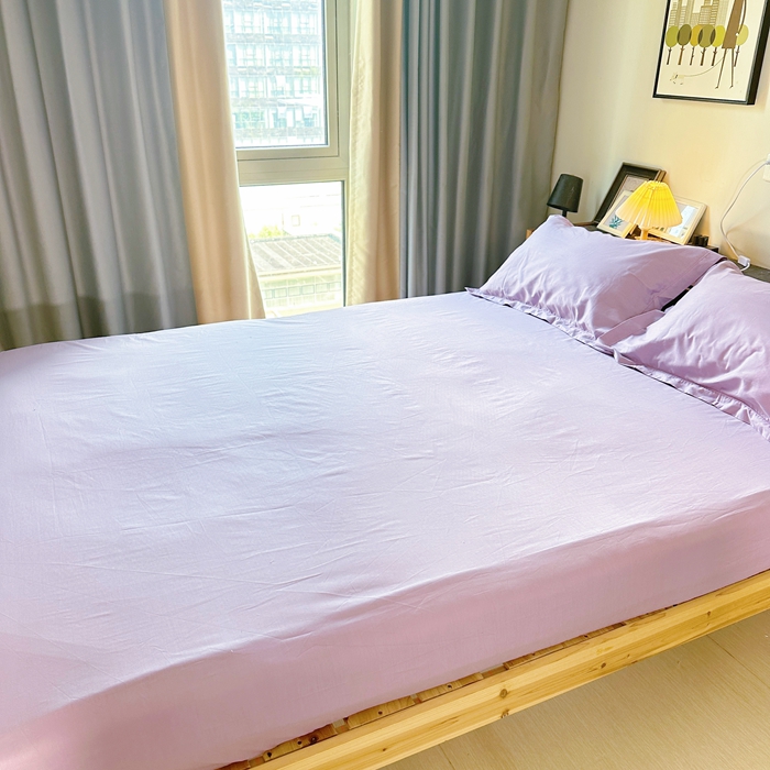 91家纺网 家纺一手货源 找家纺 名优 2024新款13376铂金新疆长绒棉单品床笠 加仑紫