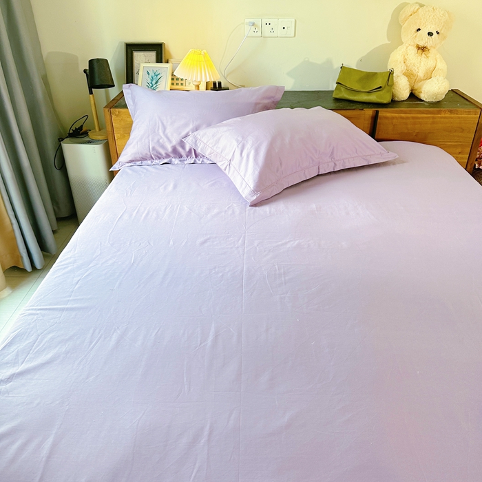 91家纺网 家纺一手货源 找家纺 名优 2024新款13376铂金新疆长绒棉单品床笠 加仑紫