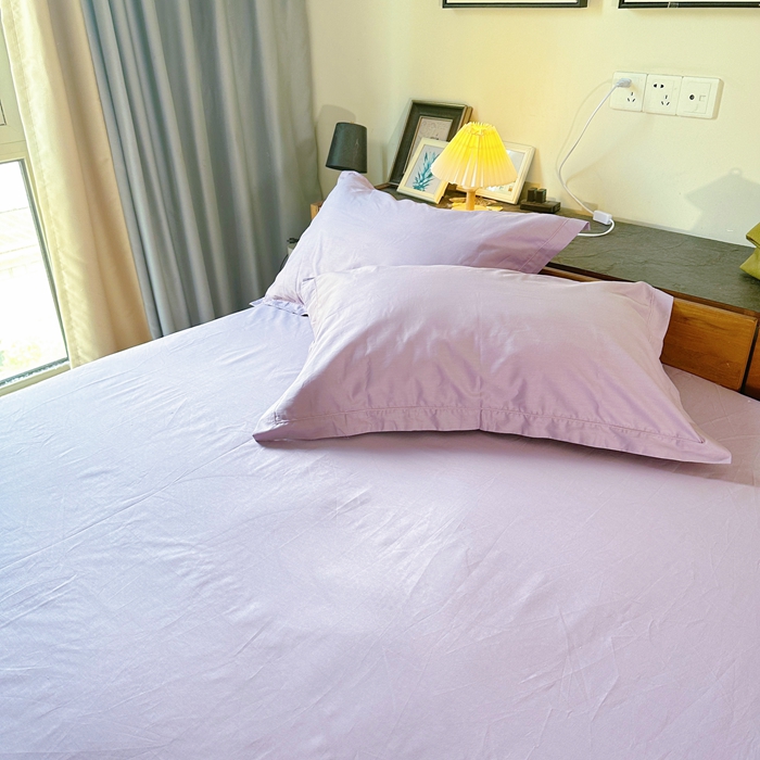 91家纺网 家纺一手货源 找家纺 名优 2024新款13376铂金新疆长绒棉单品床笠 加仑紫