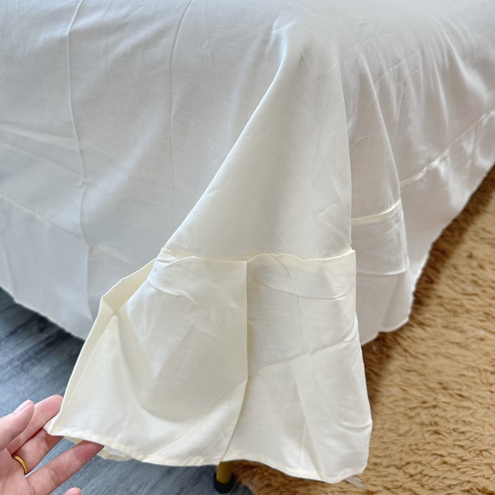 91家纺网 家纺一手货源 找家纺 名优 2024新款13376铂金新疆长绒棉单品床单 象牙白