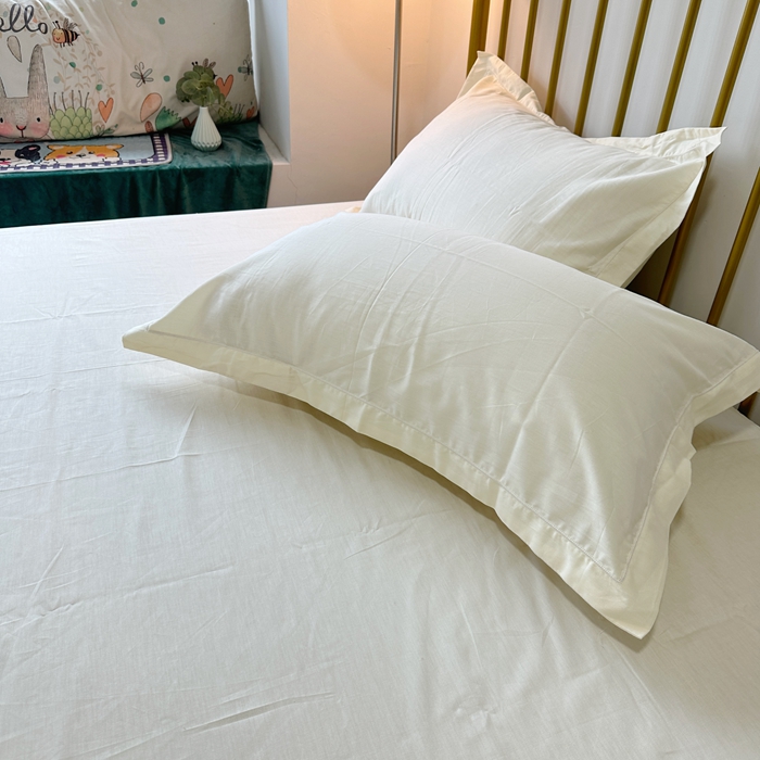 91家纺网 家纺一手货源 找家纺 名优 2024新款13376铂金新疆长绒棉单品床单 象牙白