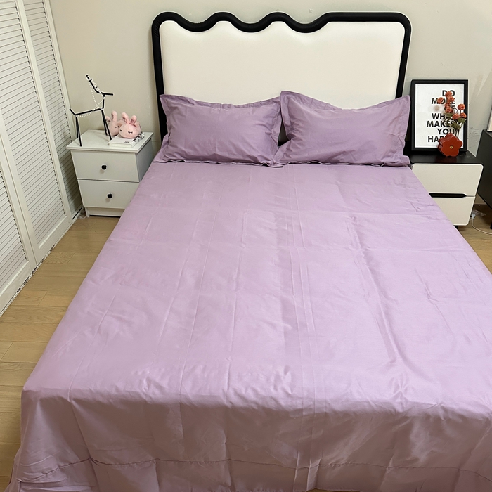 91家纺网 家纺一手货源 找家纺 名优 2024新款13376铂金新疆长绒棉单品床单 加仑紫