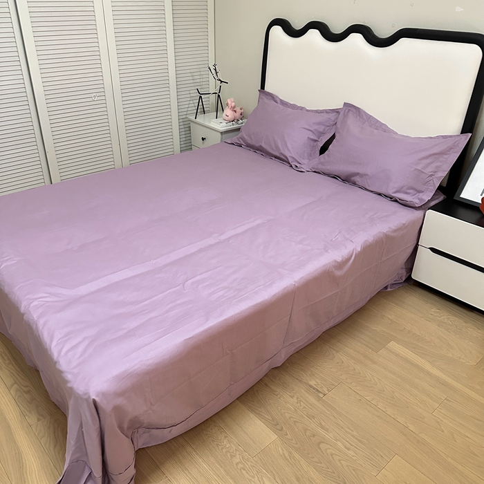 91家纺网 家纺一手货源 找家纺 名优 2024新款13376铂金新疆长绒棉单品床单 加仑紫