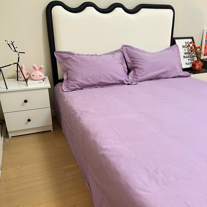 91家纺网 家纺一手货源 找家纺 名优 2024新款13376铂金新疆长绒棉单品床单 加仑紫