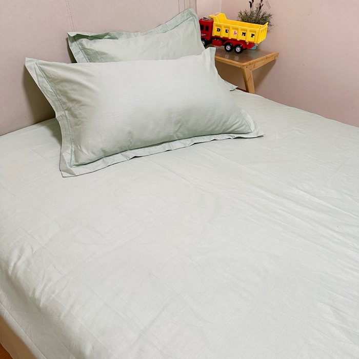 91家纺网 家纺一手货源 找家纺 名优 2024新款13376铂金新疆长绒棉单品床单 丹青绿