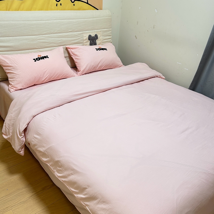 91家纺网 家纺一手货源 找家纺 优迈 2024新款超柔磨毛水洗棉毛巾绣四件套系列（专版） 薯条