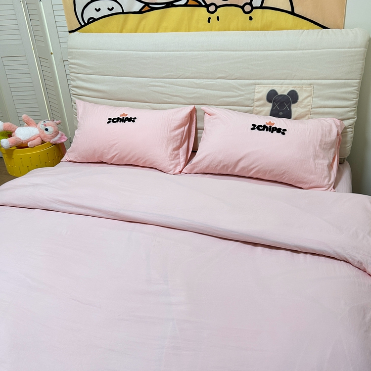 91家纺网 家纺一手货源 找家纺 优迈 2024新款超柔磨毛水洗棉毛巾绣四件套系列（专版） 薯条