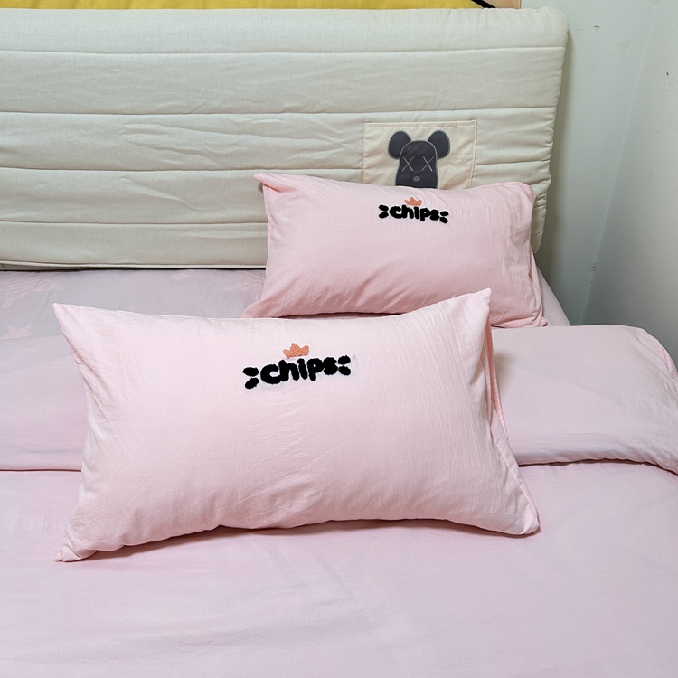 91家纺网 家纺一手货源 找家纺 优迈 2024新款超柔磨毛水洗棉毛巾绣四件套系列（专版） 薯条