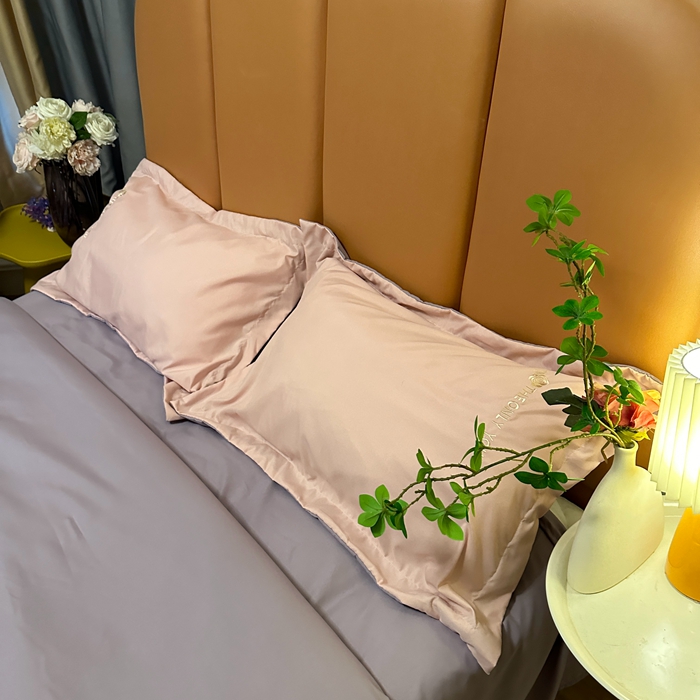 91家纺网 家纺一手货源 找家纺 N先生2024新款水洗磨毛四件套-露娜系列 粉