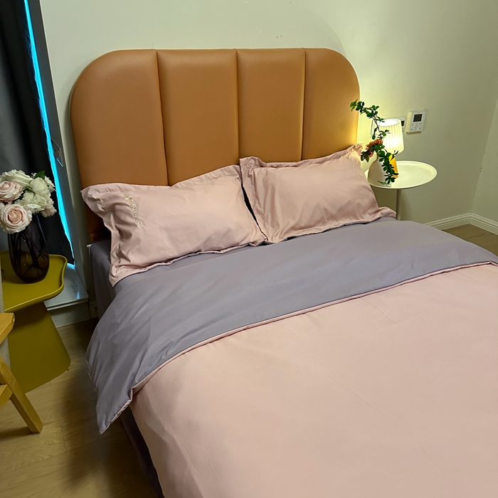 91家纺网 家纺一手货源 找家纺 N先生2024新款水洗磨毛四件套-露娜系列 粉