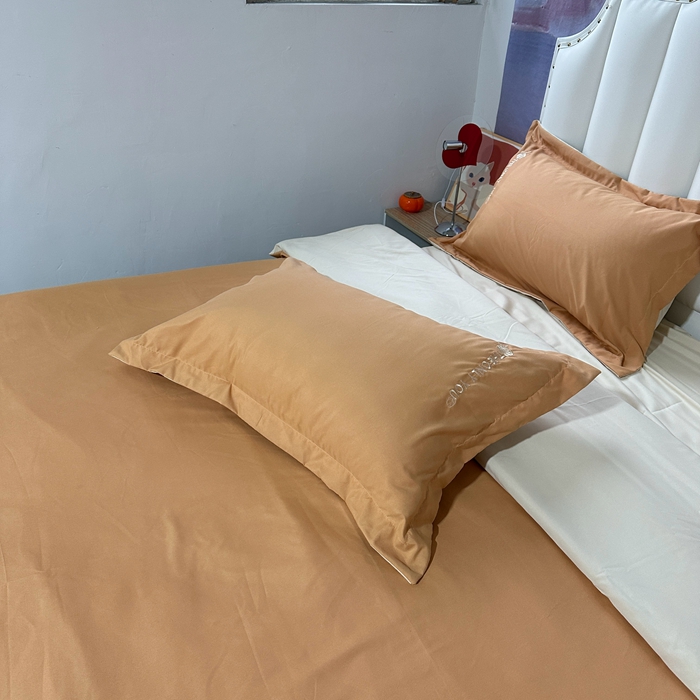 91家纺网 家纺一手货源 找家纺 N先生2024新款水洗磨毛四件套-露娜系列 橘