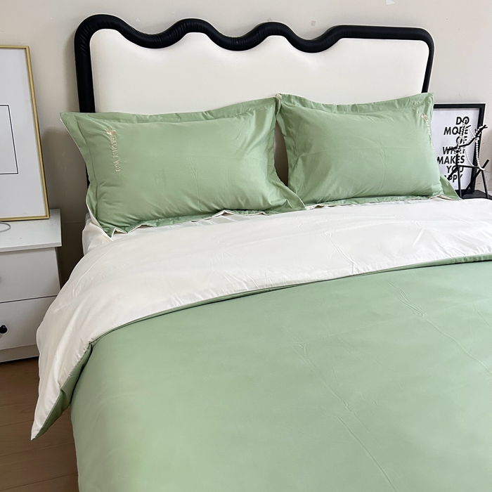 91家纺网 家纺一手货源 找家纺 N先生2024新款水洗磨毛四件套-露娜系列 绿