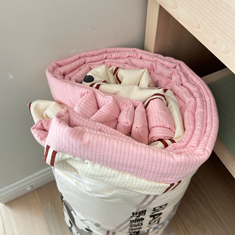 91家纺网 家纺一手货源 找家纺 星巴K家纺 2024新款小清新柔软泡泡棉夏凉被被子空调被夏被 粉喵