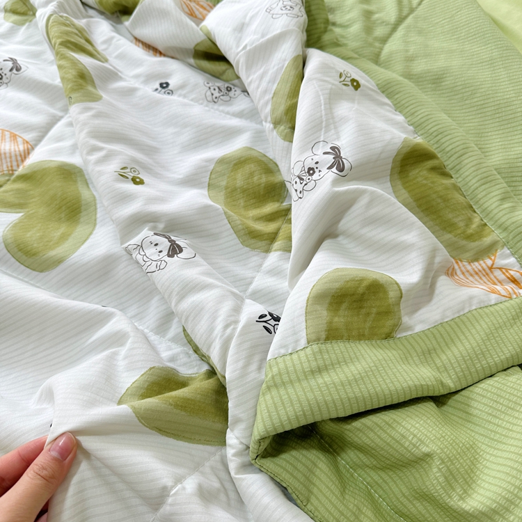 91家纺网 家纺一手货源 找家纺 星巴K家纺 2024新款小清新柔软泡泡棉夏凉被被子空调被夏被 心心相印