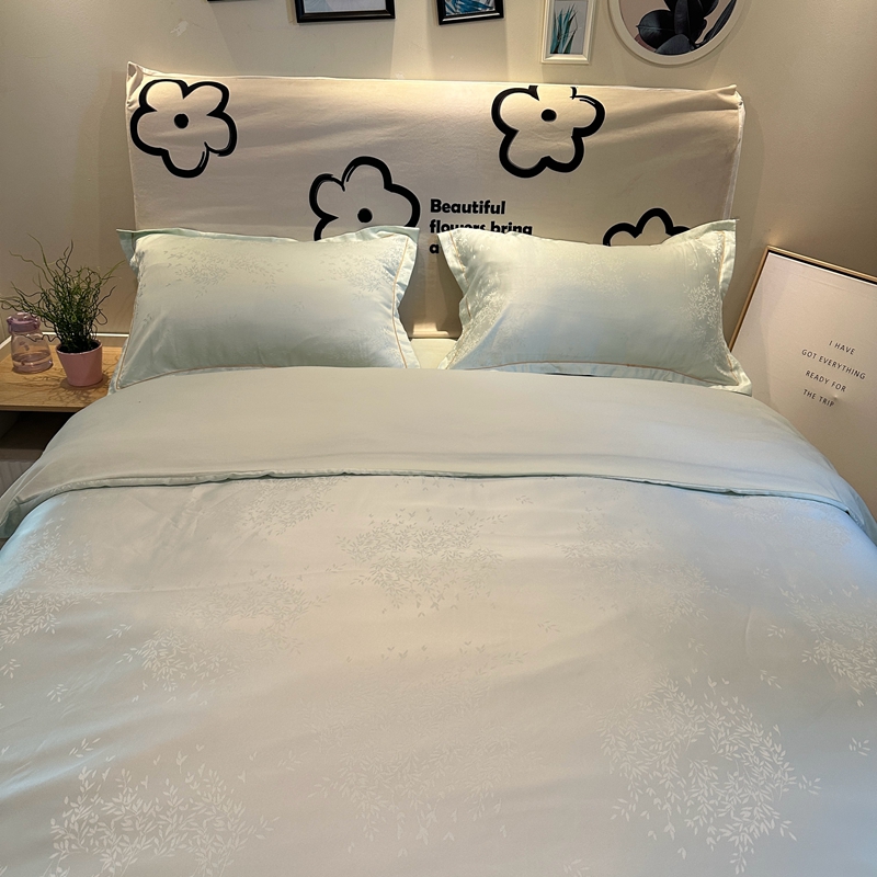 91家纺网 家纺一手货源 找家纺 （总）潮邦创意家居 2025新款阳离子提花天丝棉四件套-金枝玉叶（可配礼盒）【含买家秀】