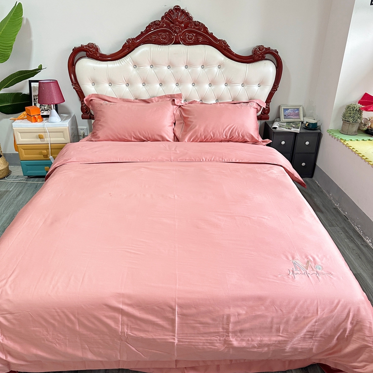 91家纺网 家纺一手货源 找家纺 （总）琉宿家纺 2025新款50s双股长绒棉绣花四件套