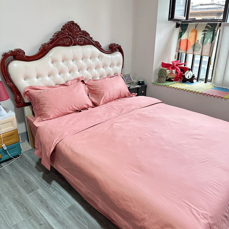 91家纺网 家纺一手货源 找家纺 （总）琉宿家纺 2025新款50s双股长绒棉绣花四件套