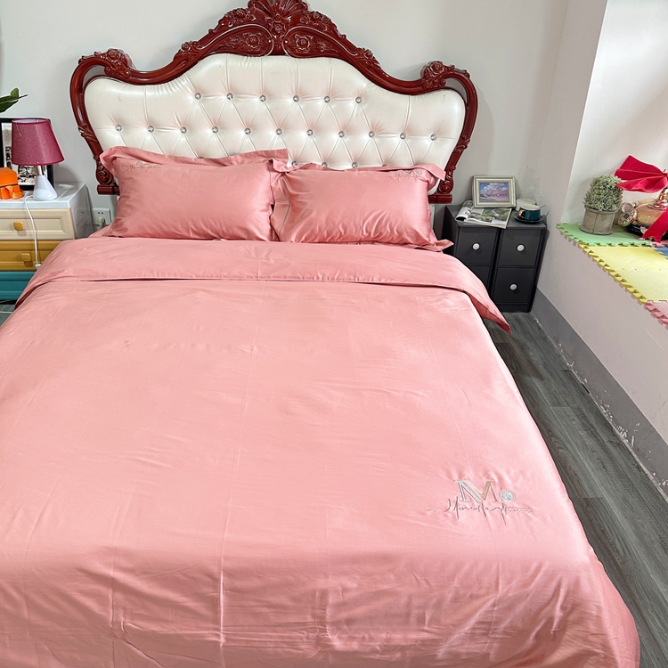 91家纺网 家纺一手货源 找家纺 （总）琉宿家纺 2025新款50s双股长绒棉绣花四件套