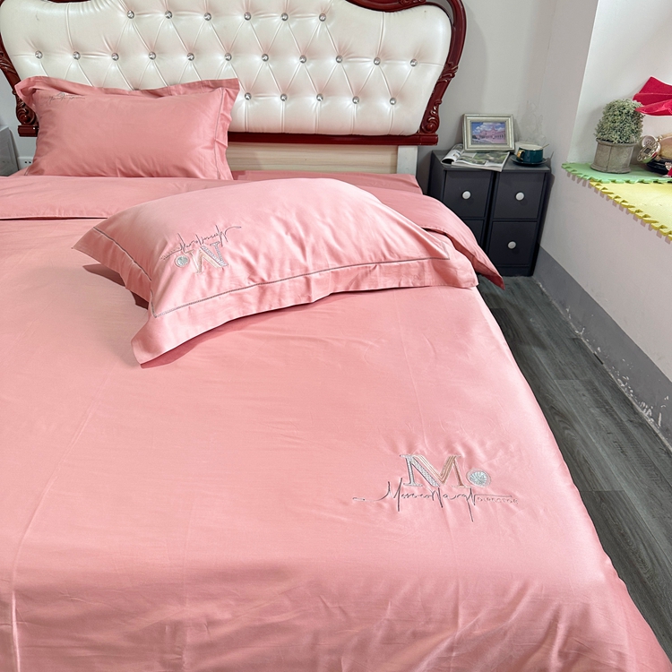 91家纺网 家纺一手货源 找家纺 （总）琉宿家纺 2025新款50s双股长绒棉绣花四件套