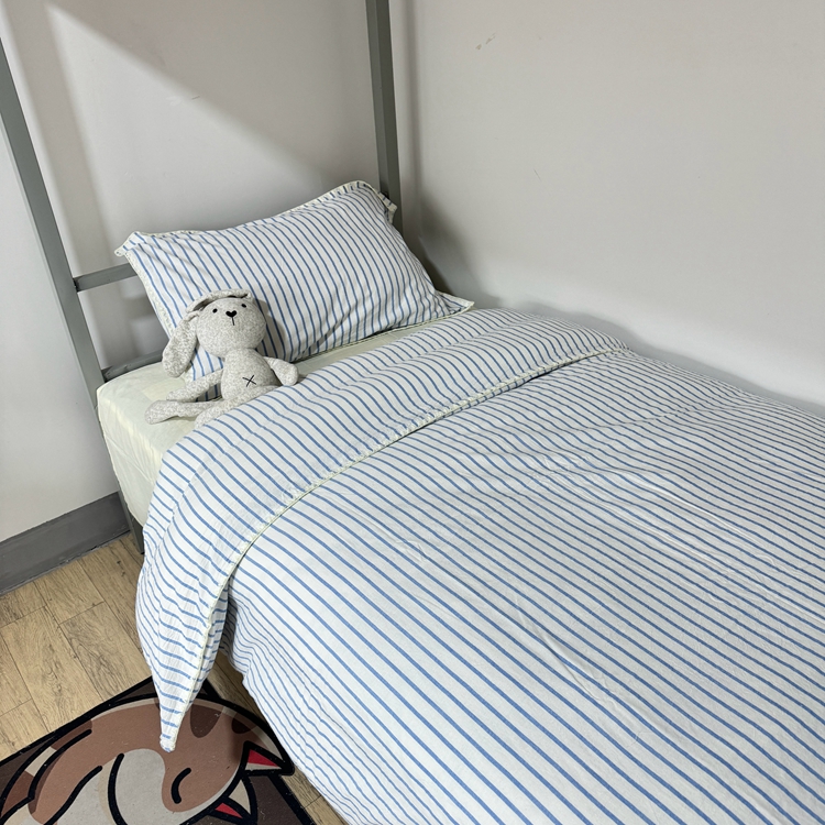 91家纺网 家纺一手货源 找家纺 （总）莱茵家居 2024新款A类全棉色织水洗棉贝壳边三件套